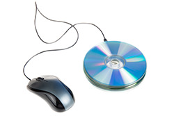 Mouse plugged into a cd-rom