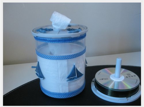 Cake box tissue holder.