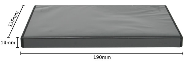 DVD Case Dimensions. 135mm x 190mm x 14mm