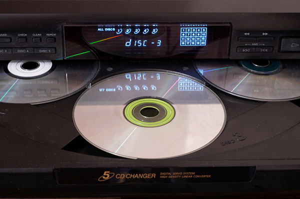 CDs in a multi disc player