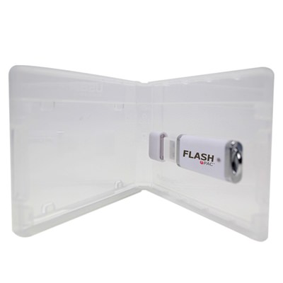 USDM Mini Flash Pac® USB Flash Drive Case Super Clear with Logo
