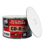 
USDM Premium CD-R White Inkjet Hub Printable 52X