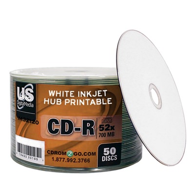 USDM Pro CD-R White Inkjet Hub Printable 52X
