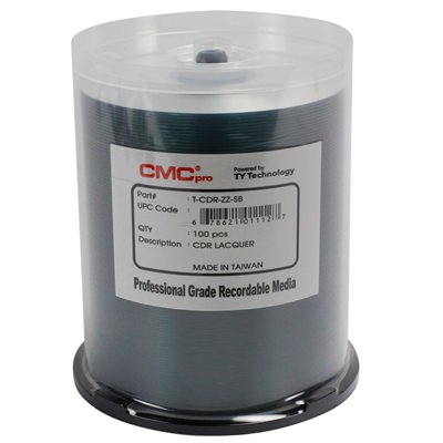 CMC Pro Powered by TY Technology CD-R Silver Inkjet Printable 52X

