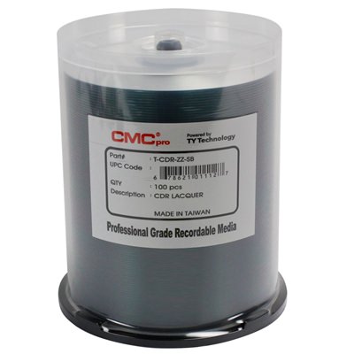 CMC Pro Powered by TY Technology CD-R Silver Inkjet Printable 52X
