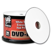 
USDM Premium DVD-R Everest/P-55 White Thermal Hub Printable 16X