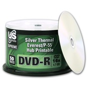 
USDM Supreme DVD-R Everest/P-55 Silver Thermal Hub Printable 16X