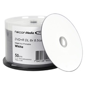 
Falcon Media Pro DVD+R DL White Inkjet Hub Printable 8X