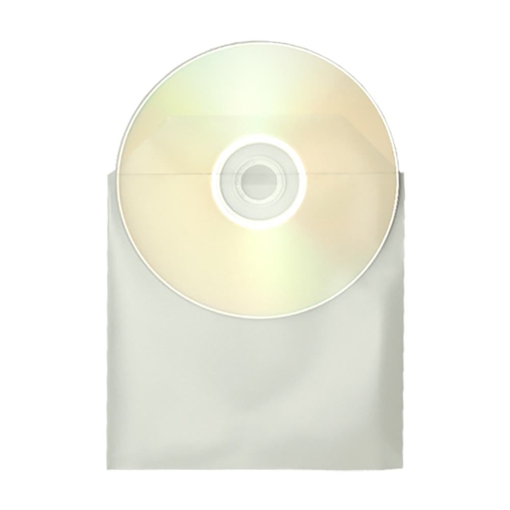 100 Deluxe PP CD sleeves with flap for booklet & CD