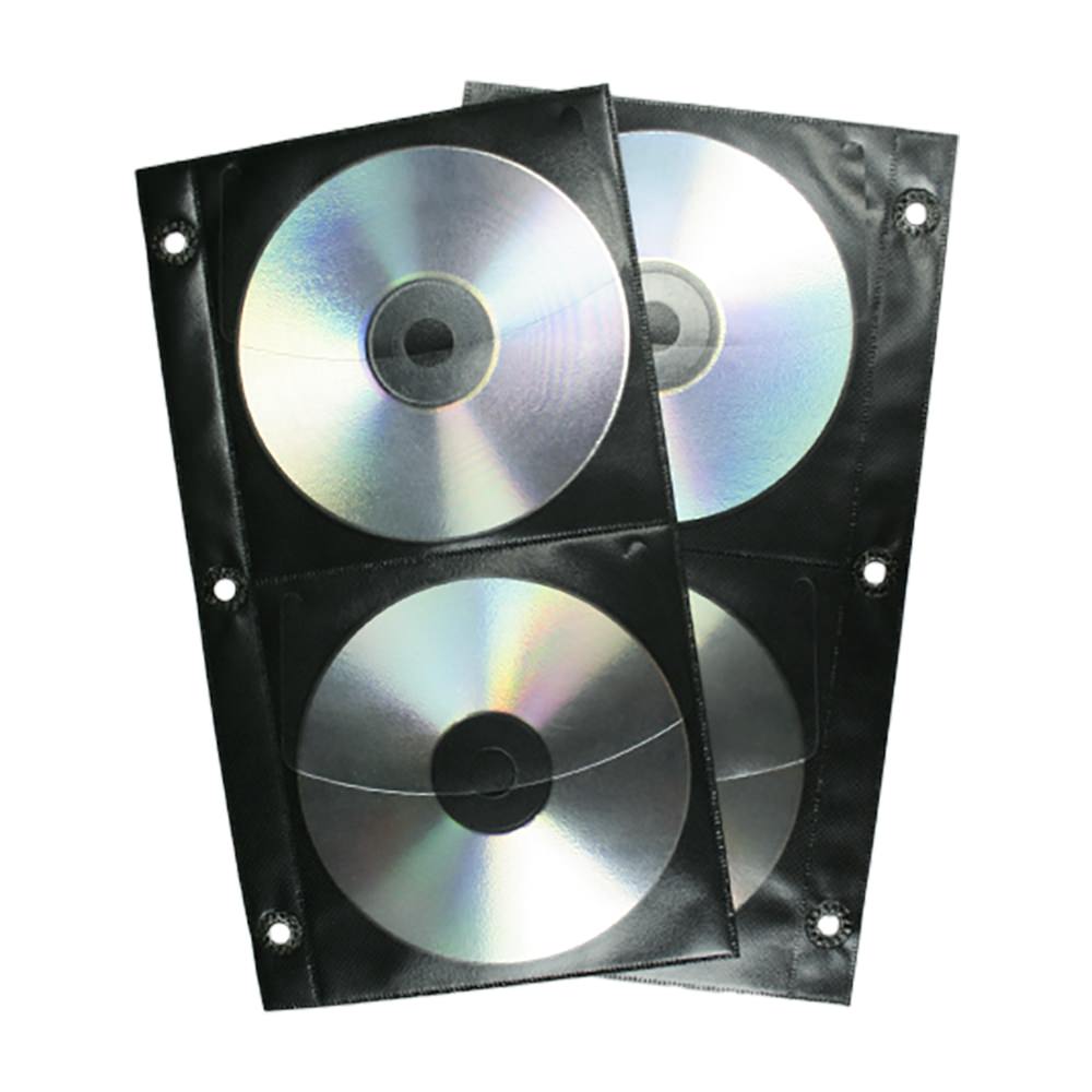 CD Binder Sleeves, 3 Ring, 4 Disc, Poly