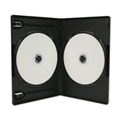 
USDM DVD Case Double Disc Black w/ Booklet Clips & Rails