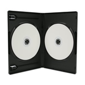 
USDM DVD Case Double Disc Black w/ Booklet Clips & Rails