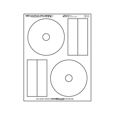 USDM 4 in 1 Full Size CD Labels 22mm 2 Up
