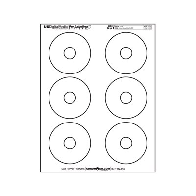 USDM 4 in 1 Mini CD Labels 22mm 6 Up
