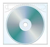
UniKeep Clear Poly CD/DVD Sleeve, Adhesive w/Perforated Opening