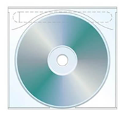 
UniKeep Clear Poly CD/DVD Sleeve, Adhesive w/Perforated Opening
