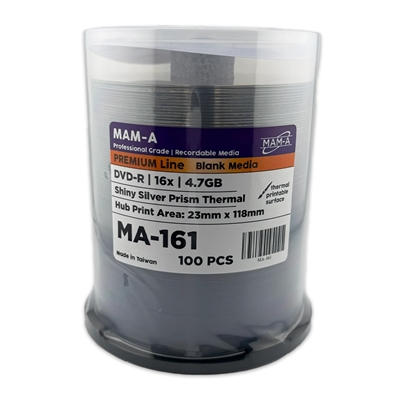 MAM-A Premium 16x Shiny Silver Prism Thermal DVD-R (MA-161)
