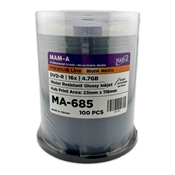 
MAM-A Premium 16x Water Resistant Glossy Inkjet DVD-R (MA-685)